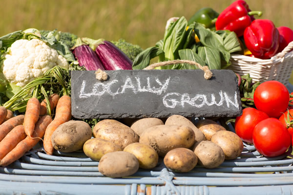 locally grown vegetables