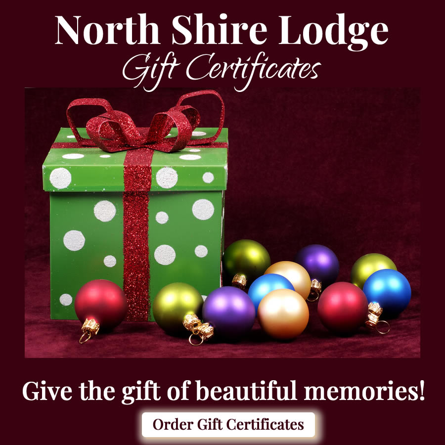 north shire lodge gift certificate promotion